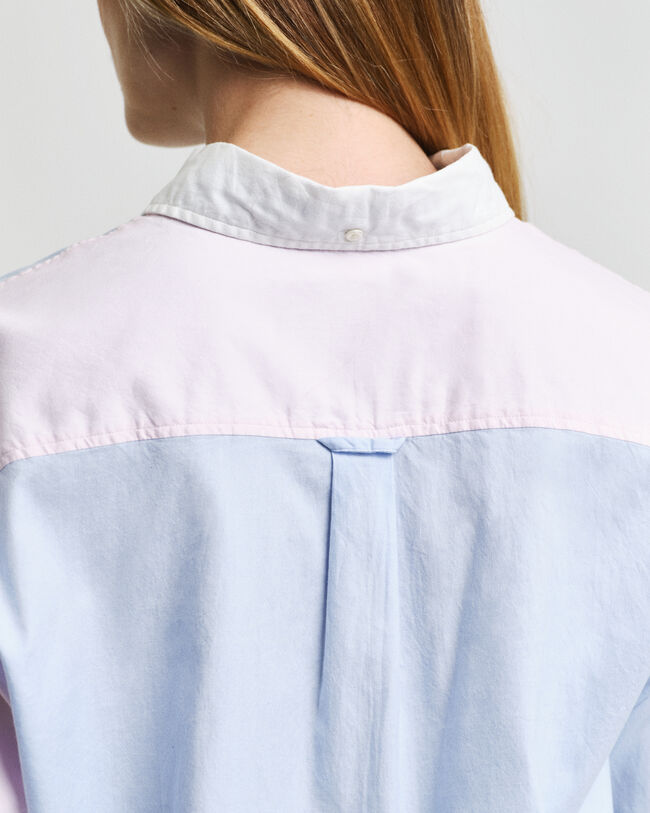 Relaxed fit lapptäcksinspirerad skjorta