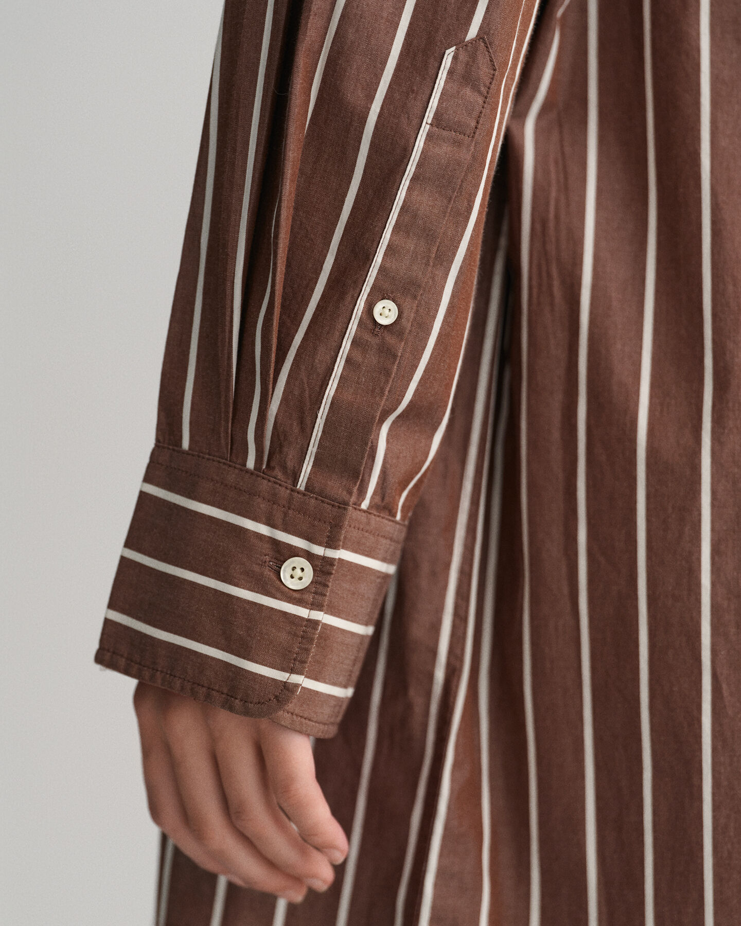 Oversized randig skjortkl&auml;nning