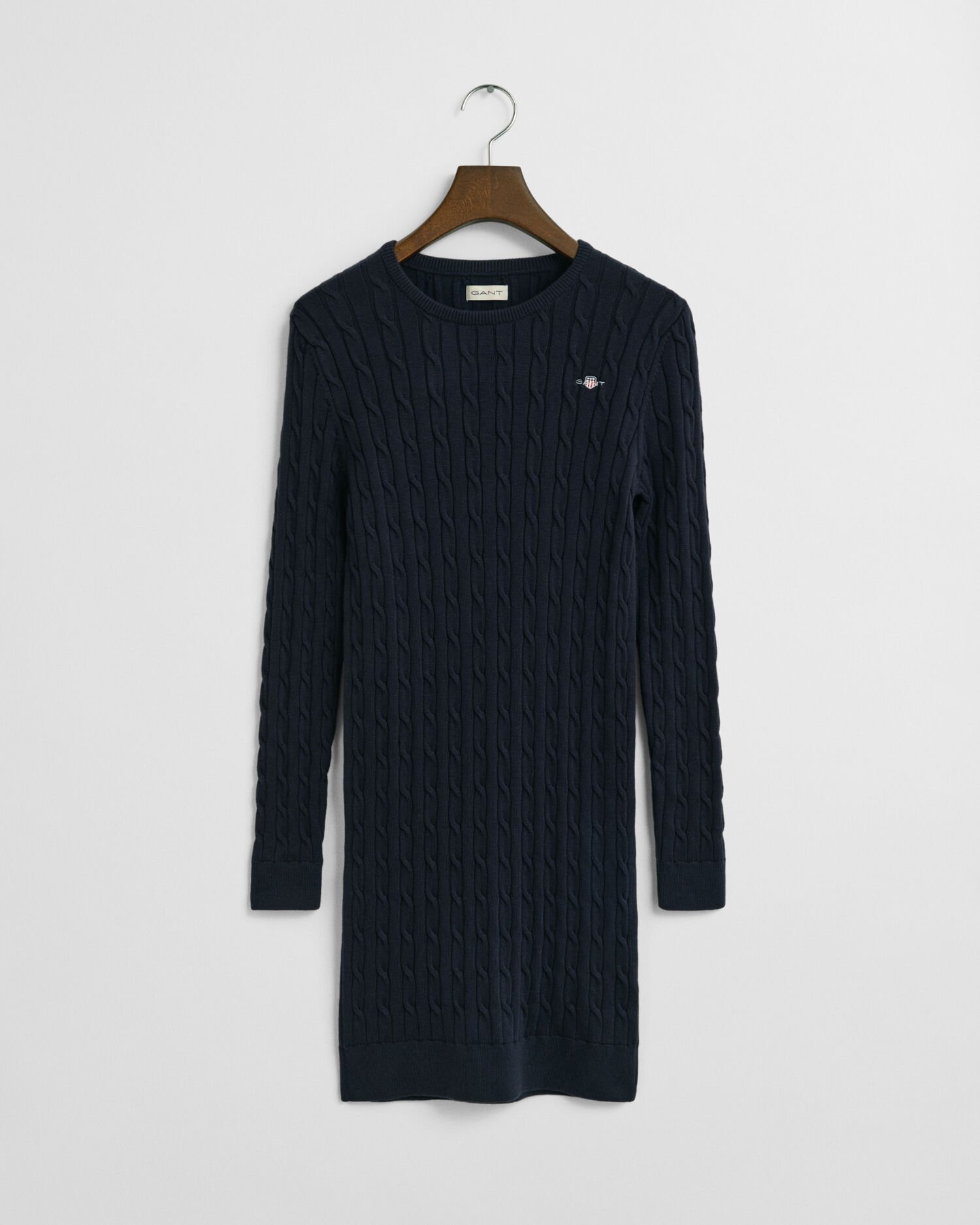 Teen Girls kabelstickad klänning i bomullsstretch