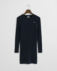 Teen Girls kabelstickad klänning i bomullsstretch