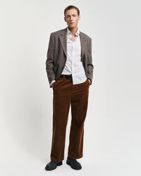 Regular fit randig poplinskjorta