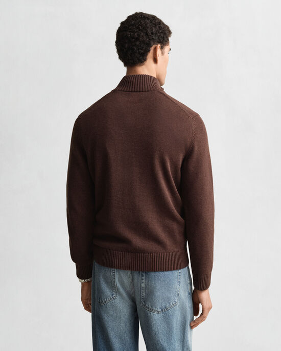 Casual Cotton tröja med dragkedja vid halsöppningen