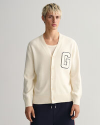 Collegecardigan i supimabomull