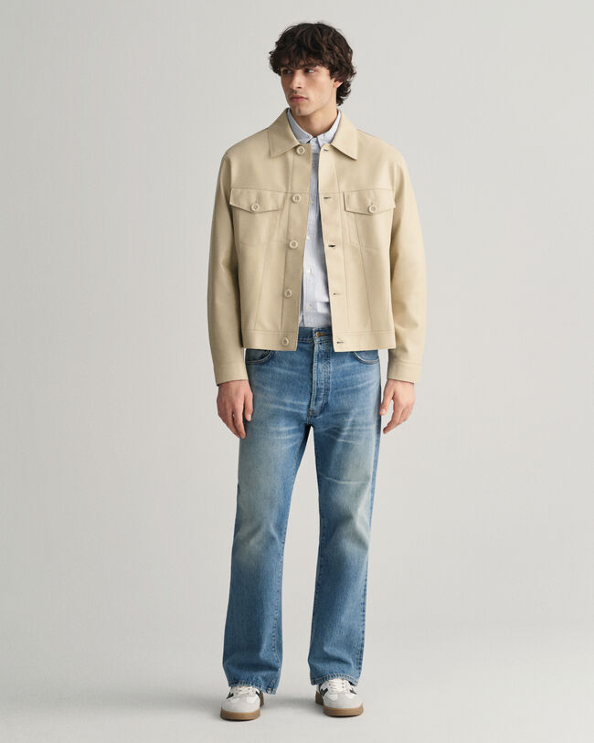 Truckerjacka i skinn