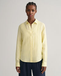 Regular fit skjorta i linnechambray