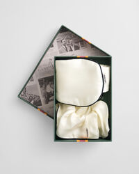 Sovmask och scrunchie i silke i presentförpackning