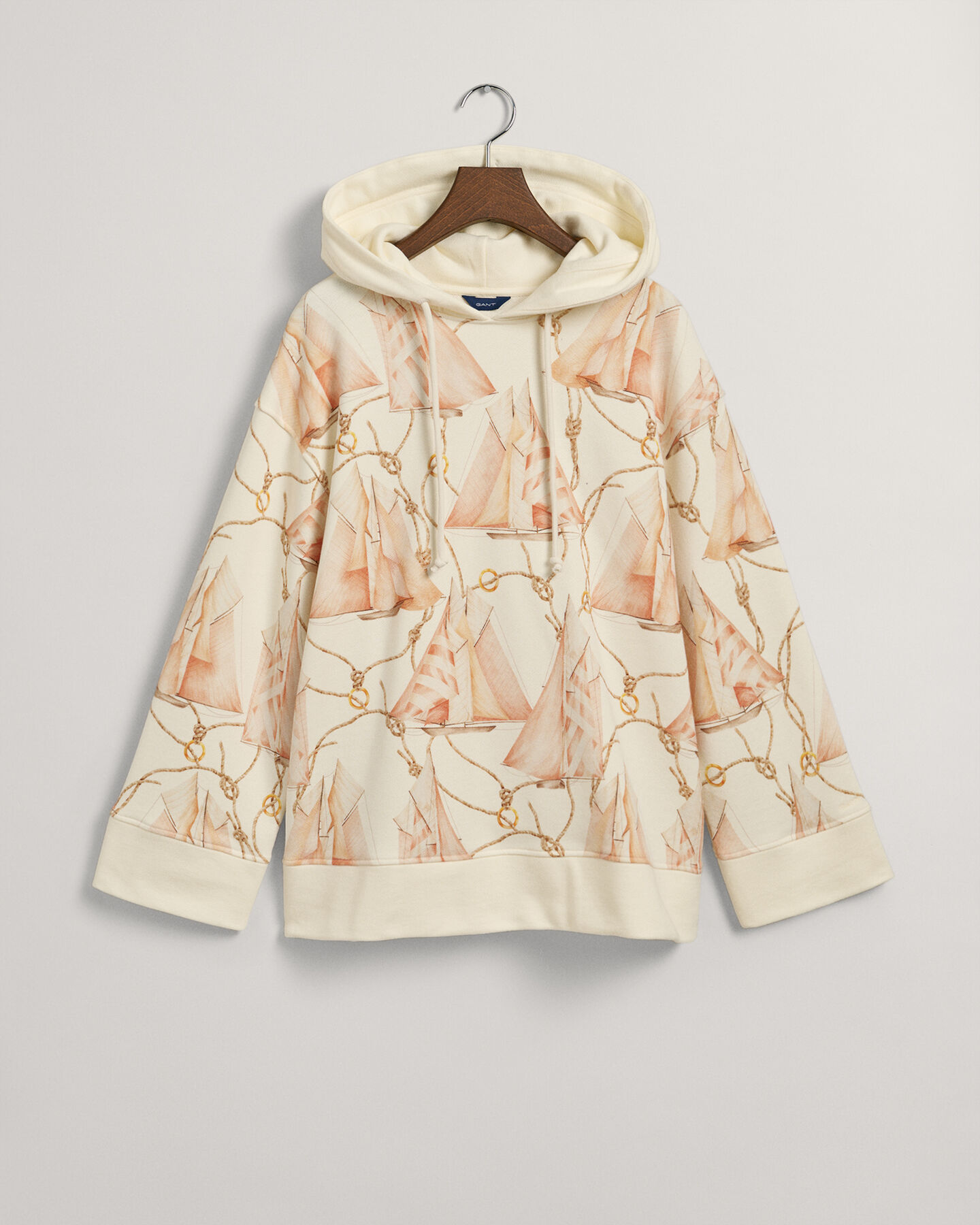 Seglarmönstrad hoodie