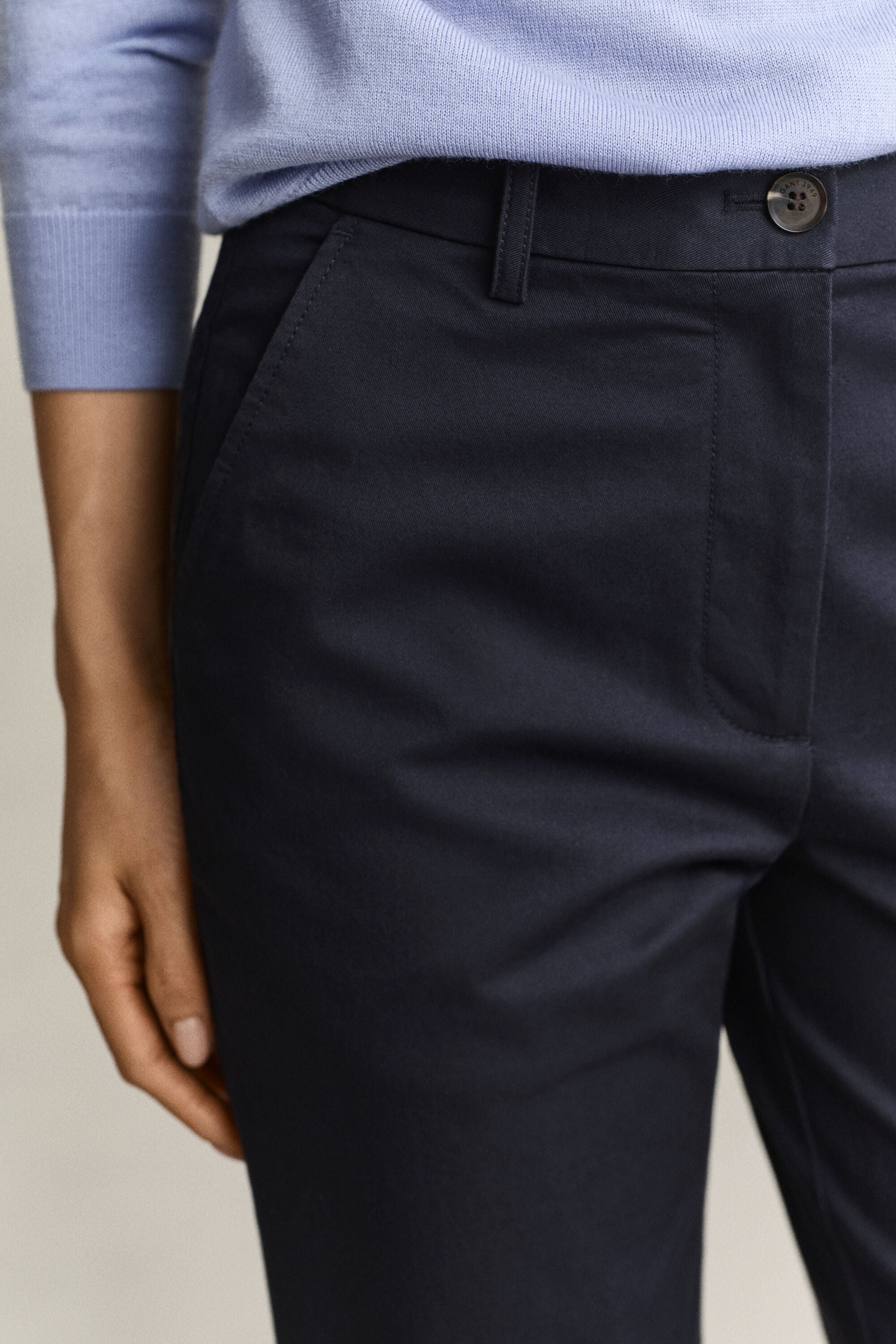 Klassiska chinos med slim fit