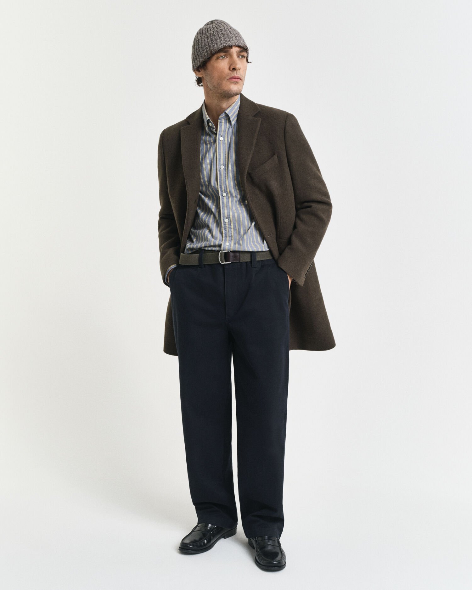 Regular fit randig poplinskjorta från arkivet