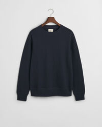 Rundhalsad sweatshirt med v&aring;ffelstruktur