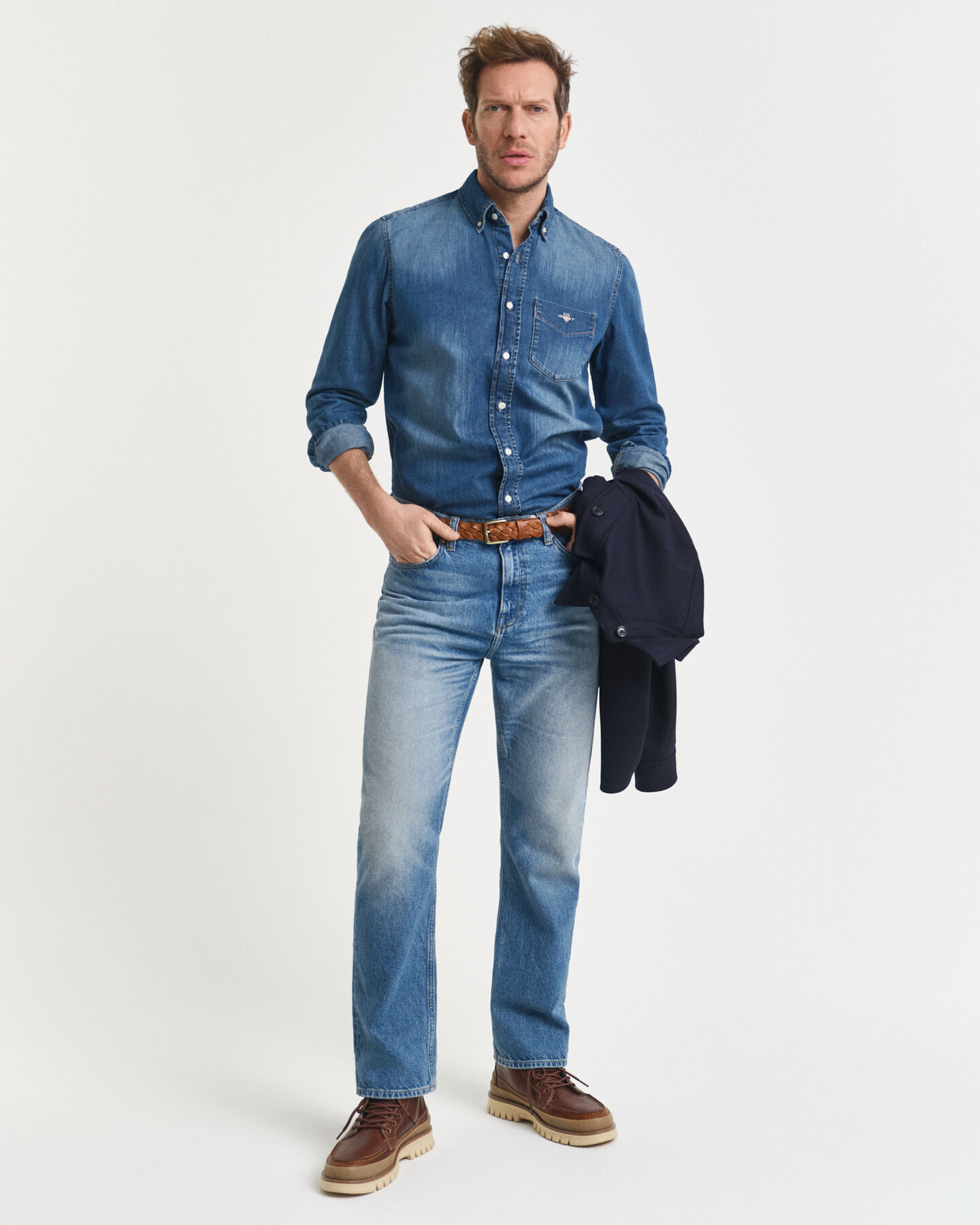 Regular fit denimskjorta