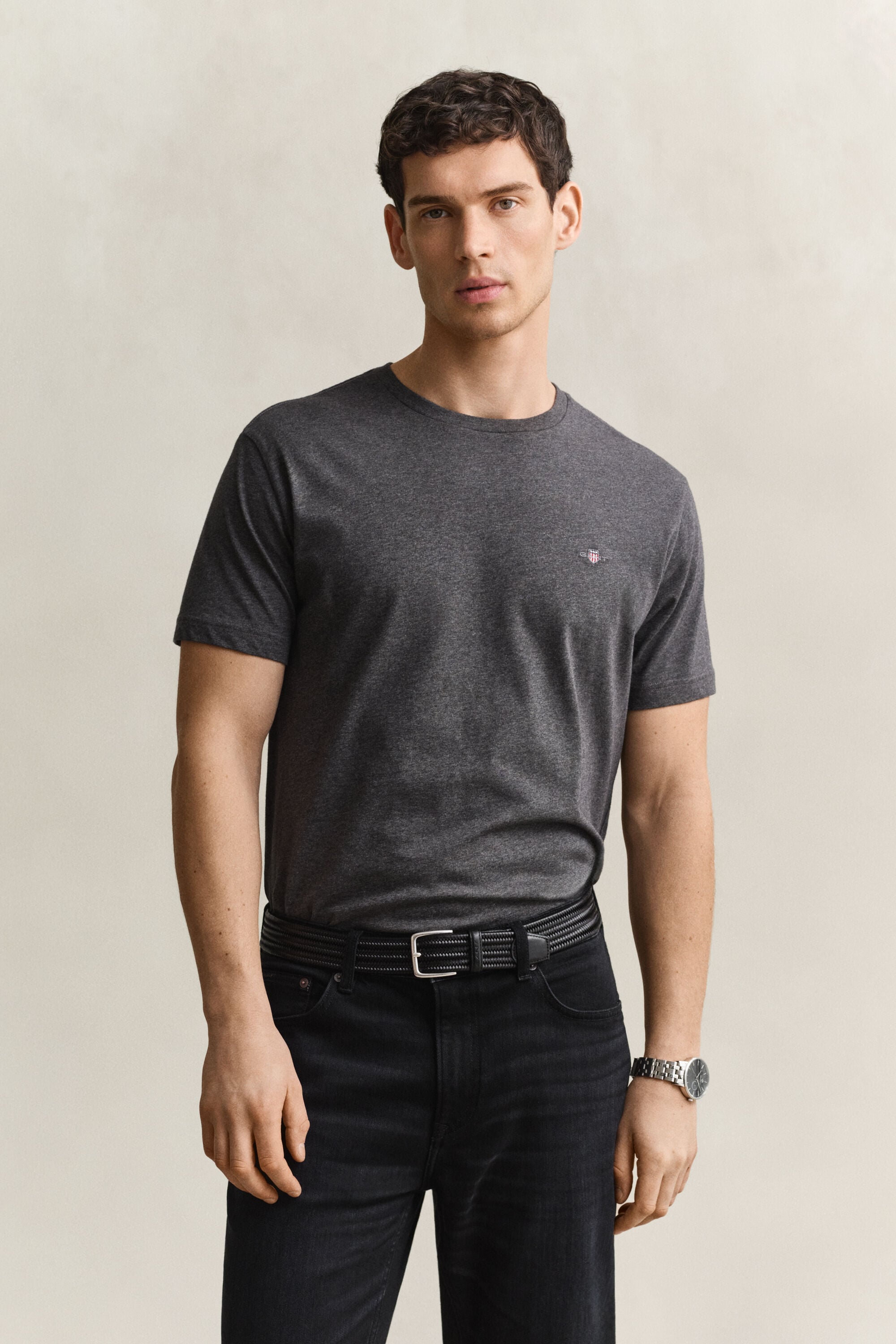 Regular fit T-shirt med sköld
