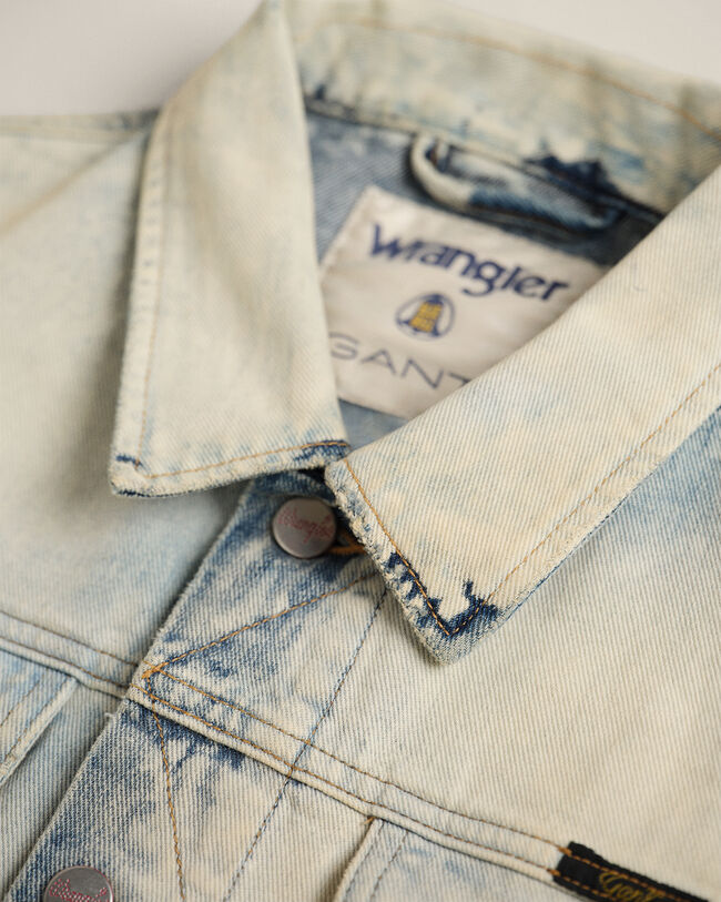 Wrangler x GANT blekt jeansjacka