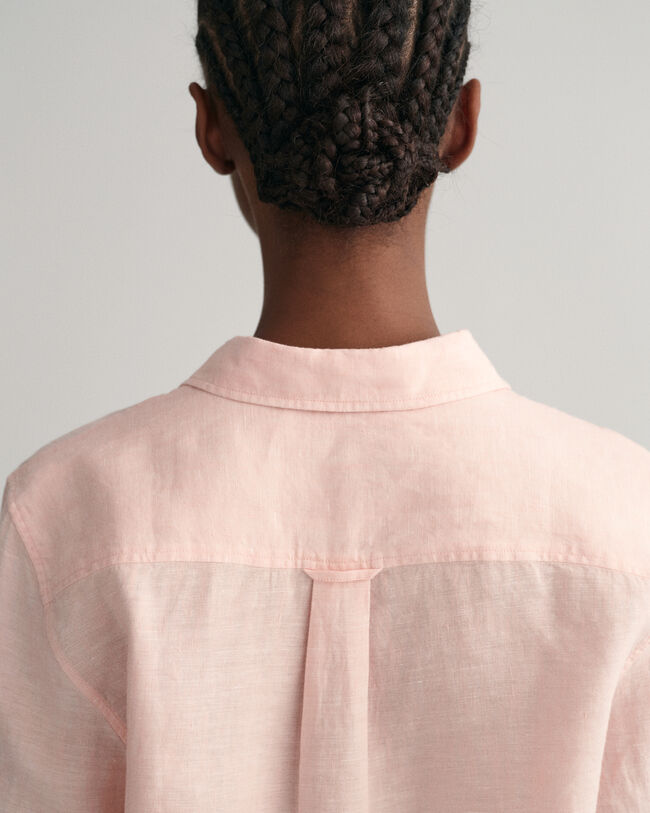 Regular fit skjorta i linnechambray