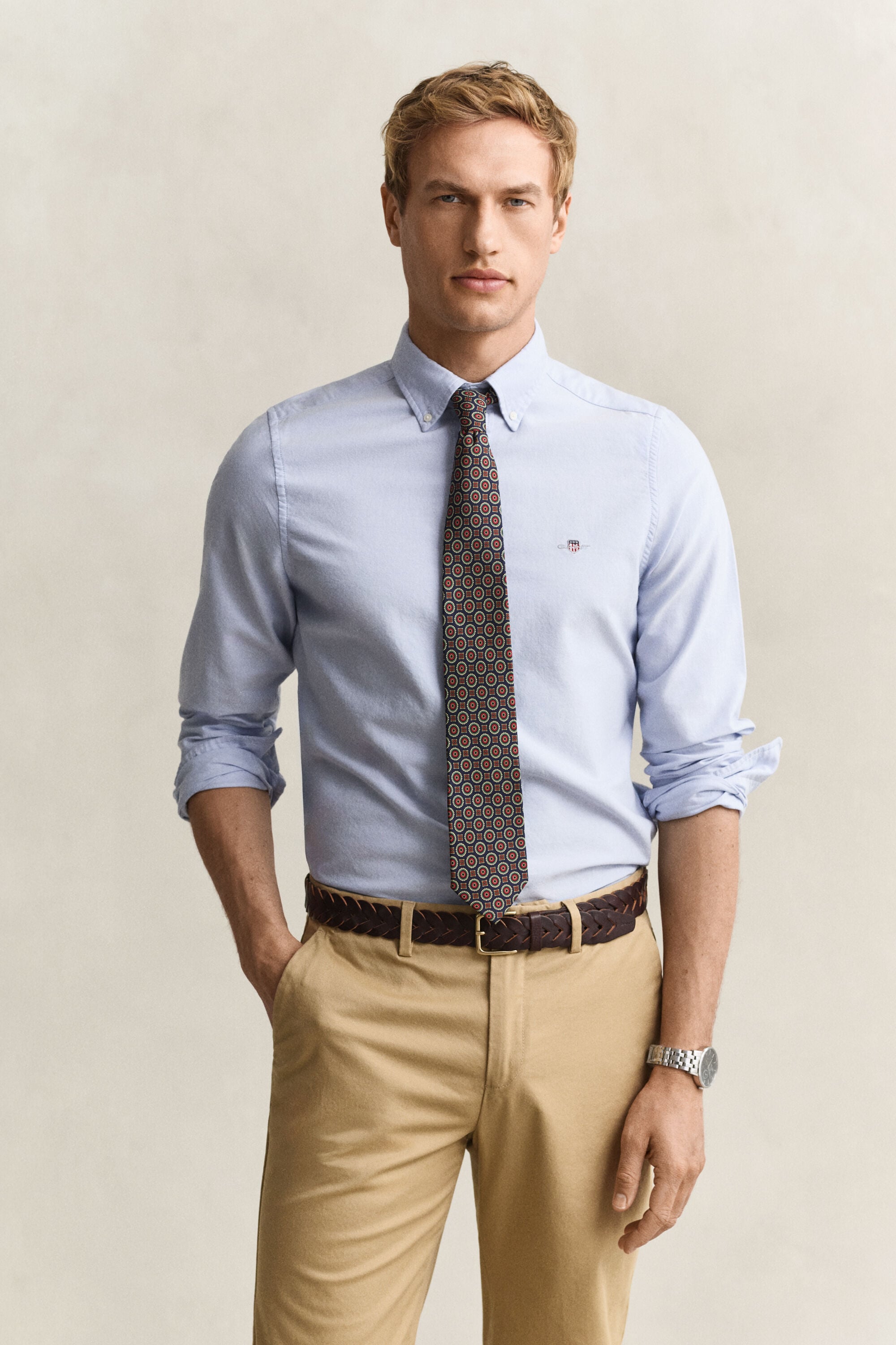 Klassisk slim fit oxfordskjorta