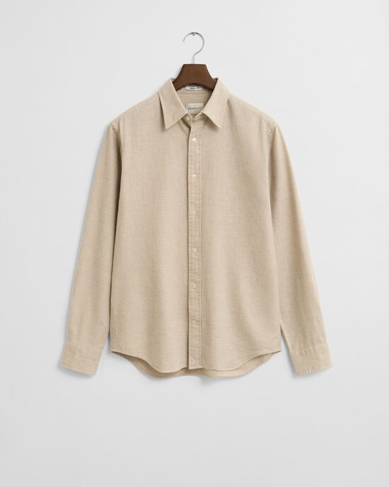 Regular fit melerad flanellskjorta