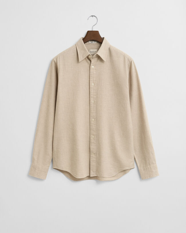 Regular fit melerad flanellskjorta