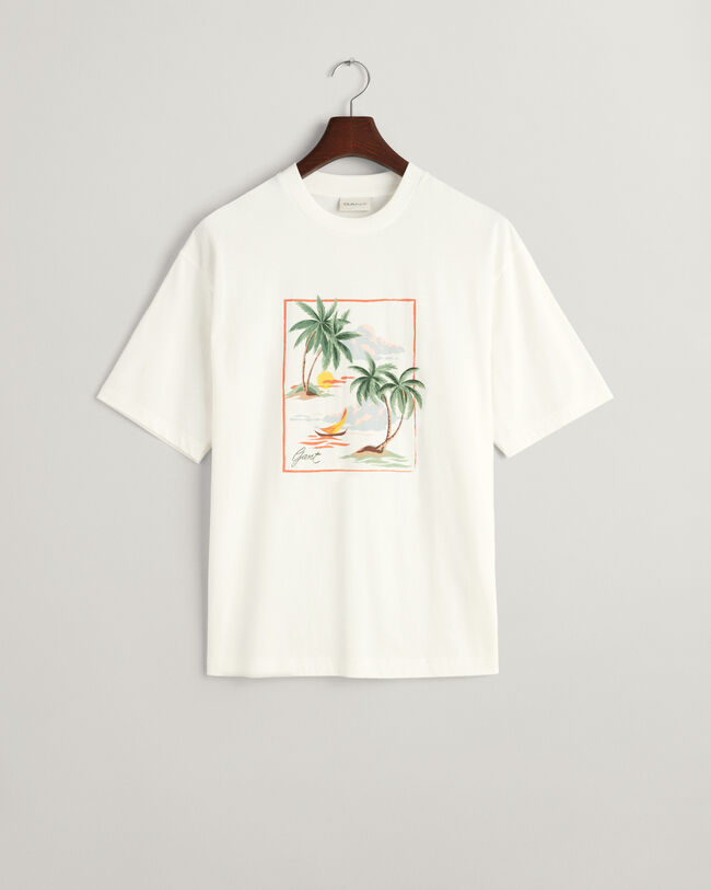 T-shirt med hawaiimönster