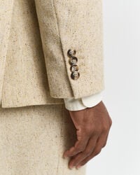 Relaxed fit kostymkavaj med fiskbensmönster