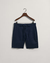 Relaxed fit linneshorts med dragsko
