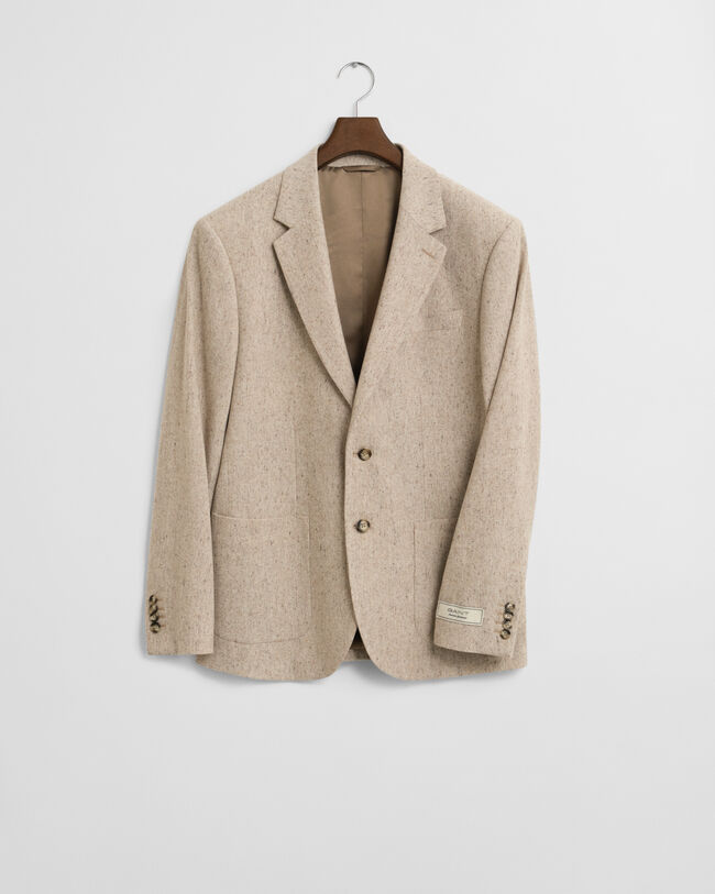 Slim fit kostymkavaj i donegalväv