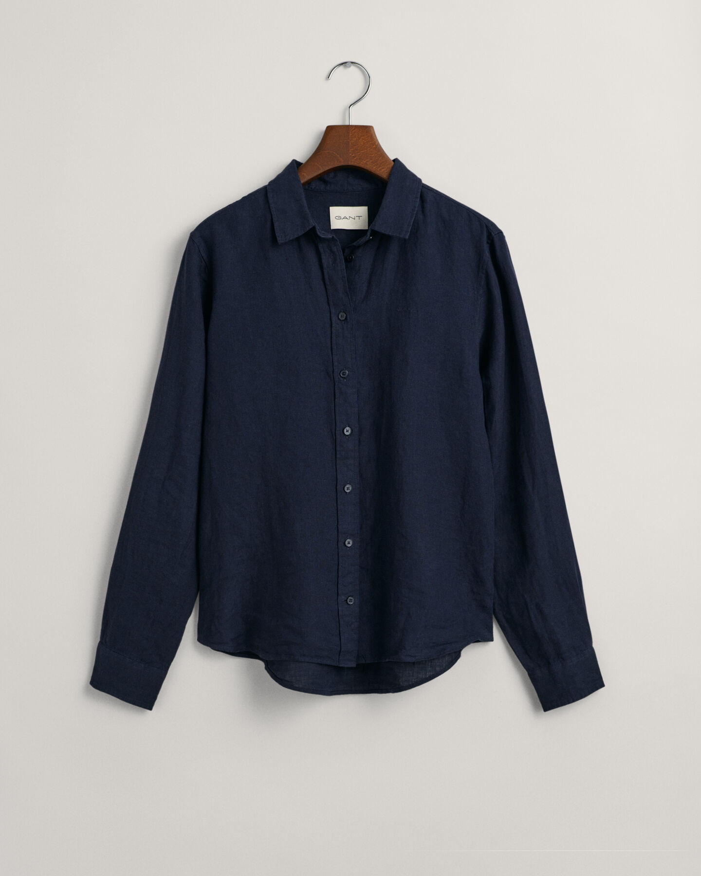 Regular fit skjorta i linnechambray