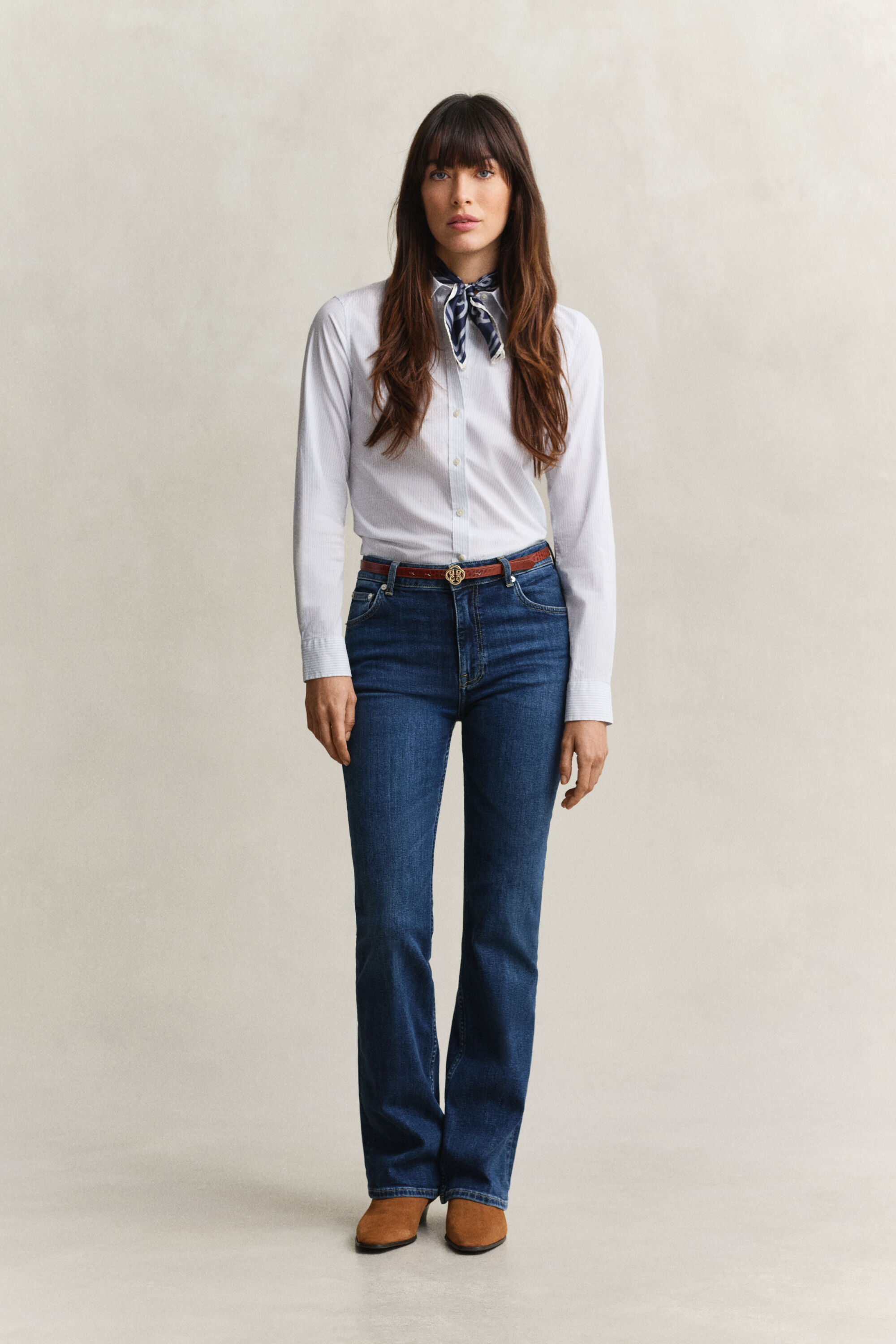 Slim utställda stretchjeans