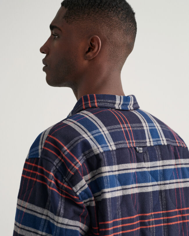 Quiltad skjortjacka i flanell