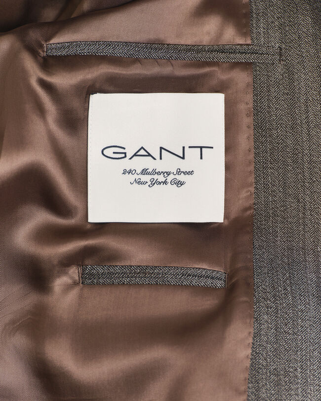 Fiskbensmönstrad kostymkavaj