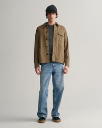 Skjortjacka i borstad twill