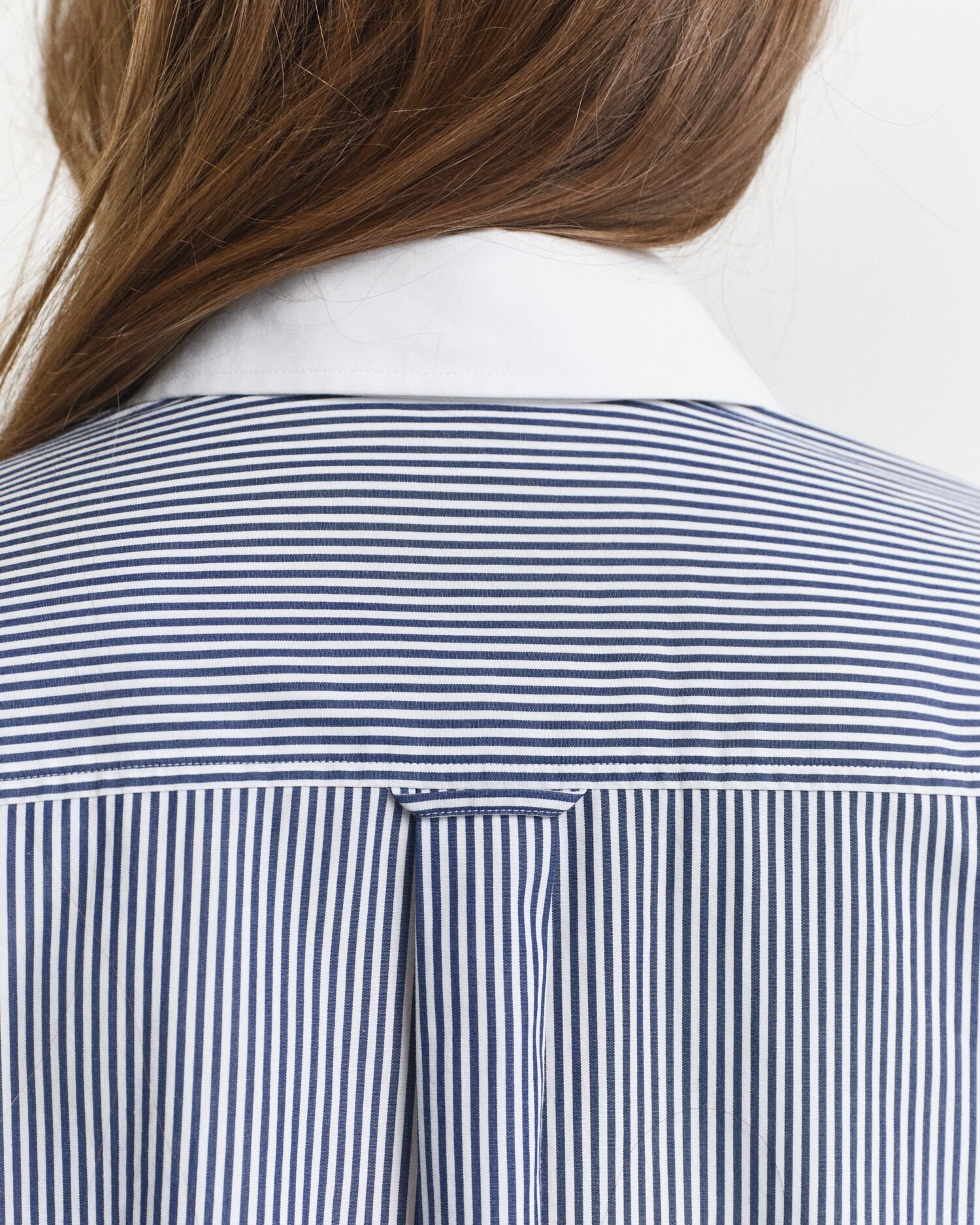 Oversized fit randig skjorta med kontrastkrage