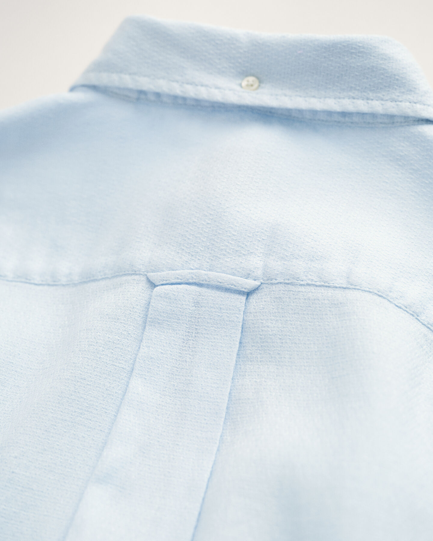 Regular fit bomulls- och linneskjorta med struktur