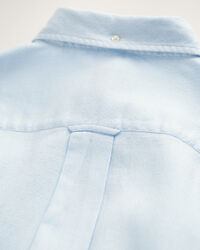 Regular fit bomulls- och linneskjorta med struktur