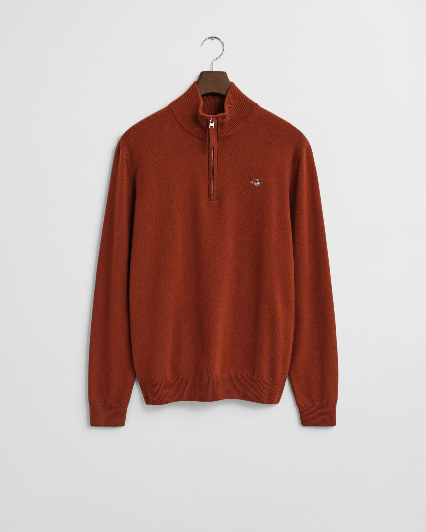 Tröja i superfin lammull med half-zip