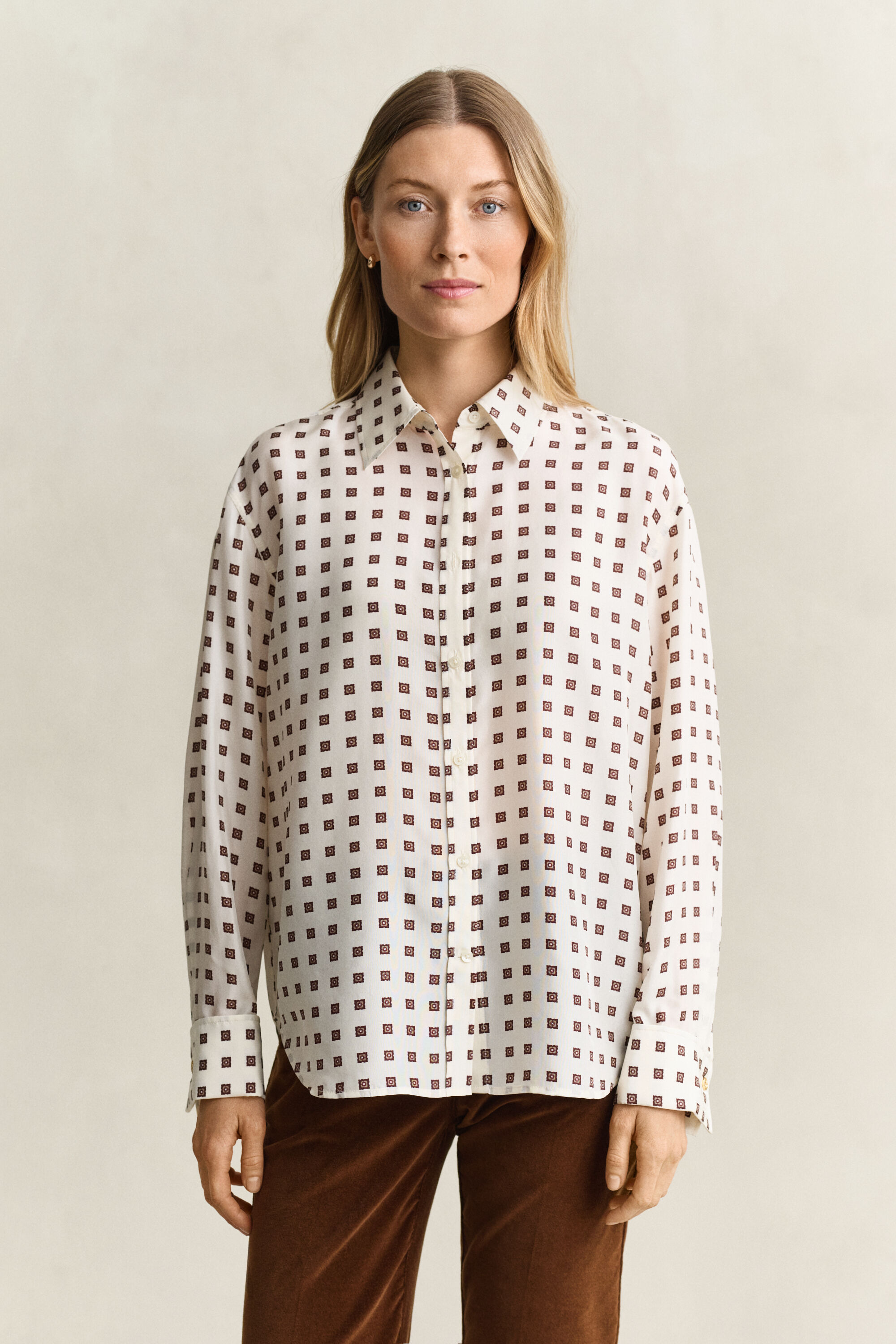 Blus i habotai-silke
