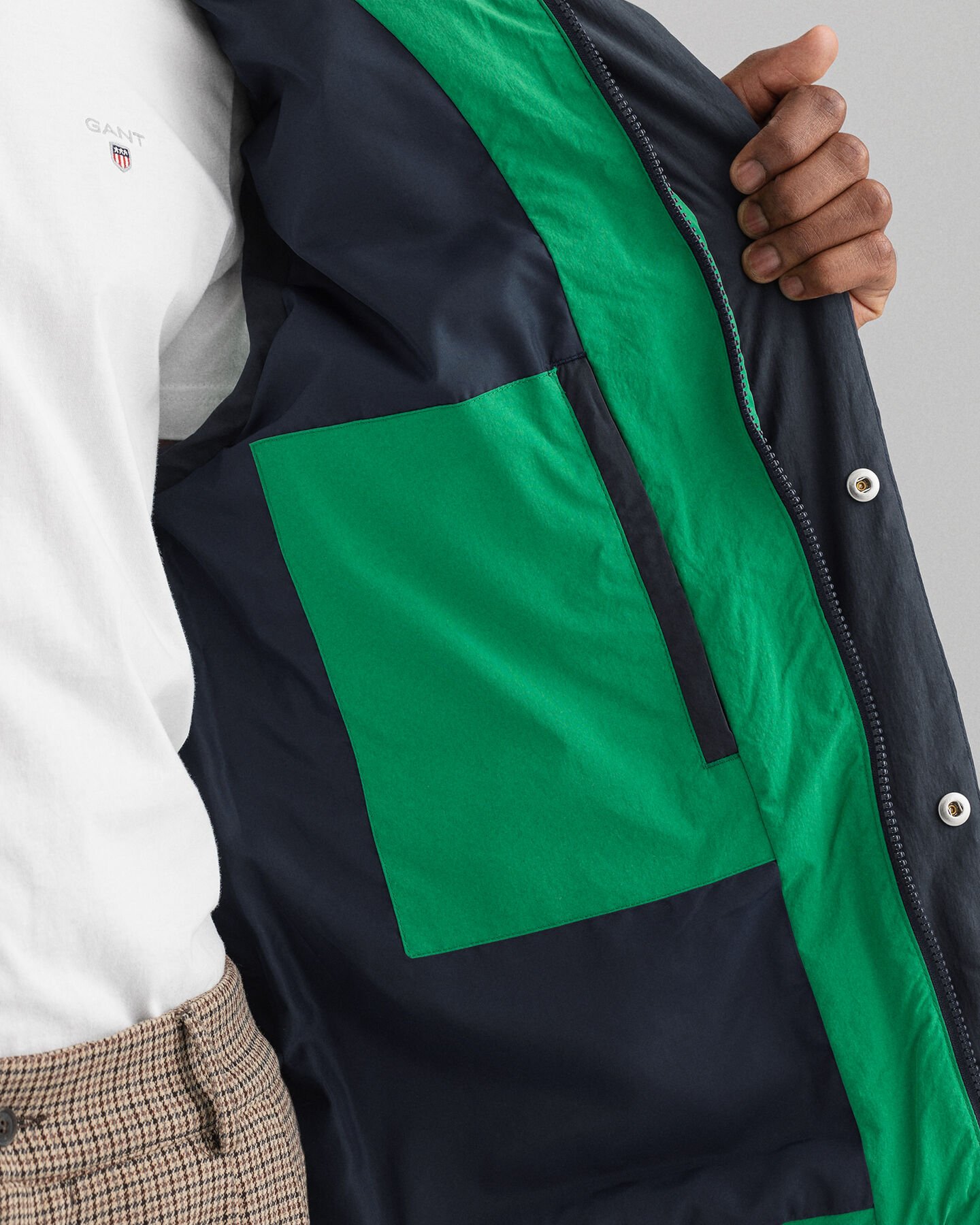 Vadderad v&auml;st med f&auml;rgblock