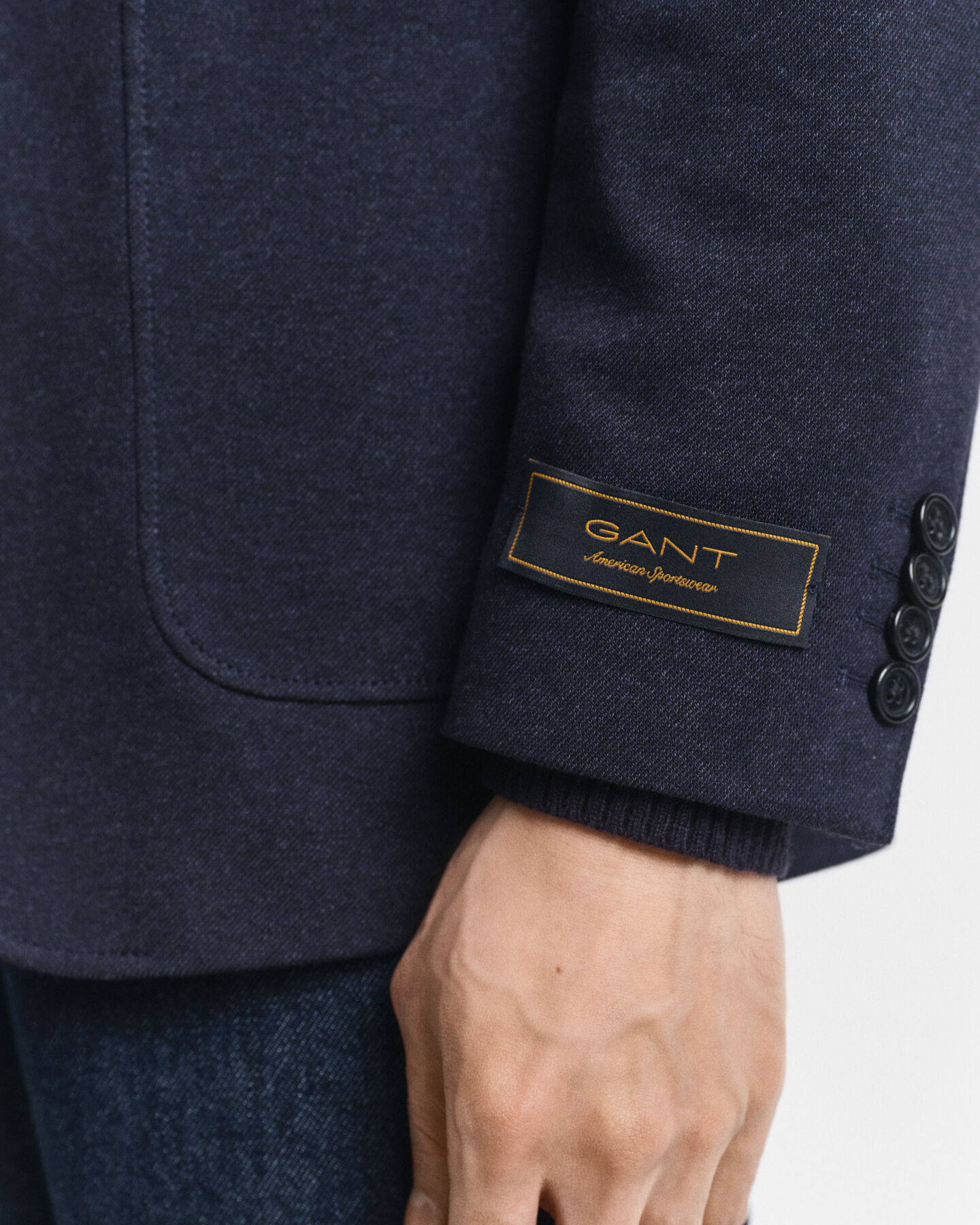 Slim fit tvåfärgad kavaj i jerseypiké