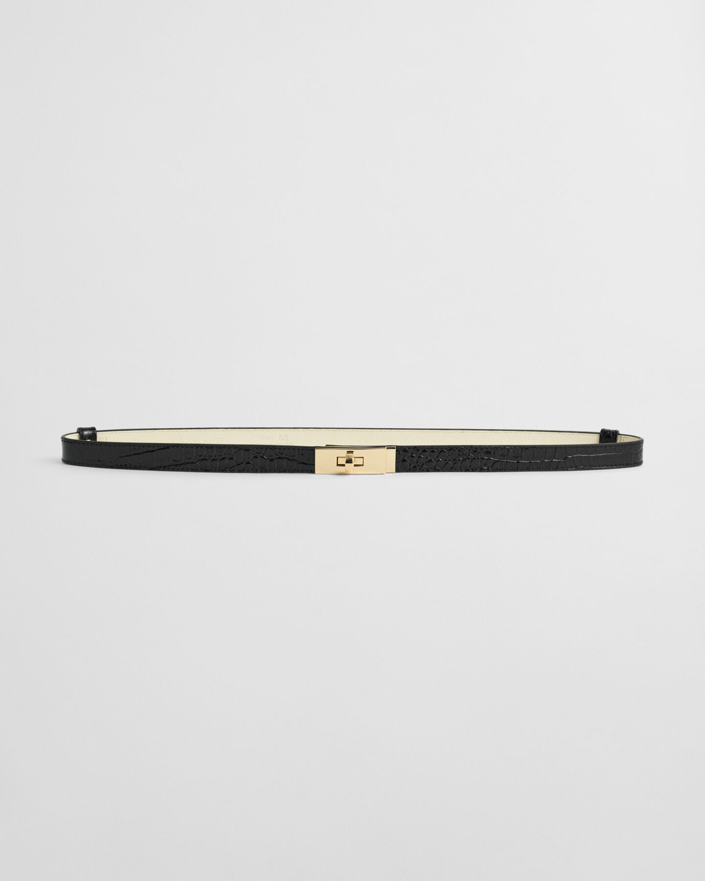 Krokodilmönstrat bälte med spänne
