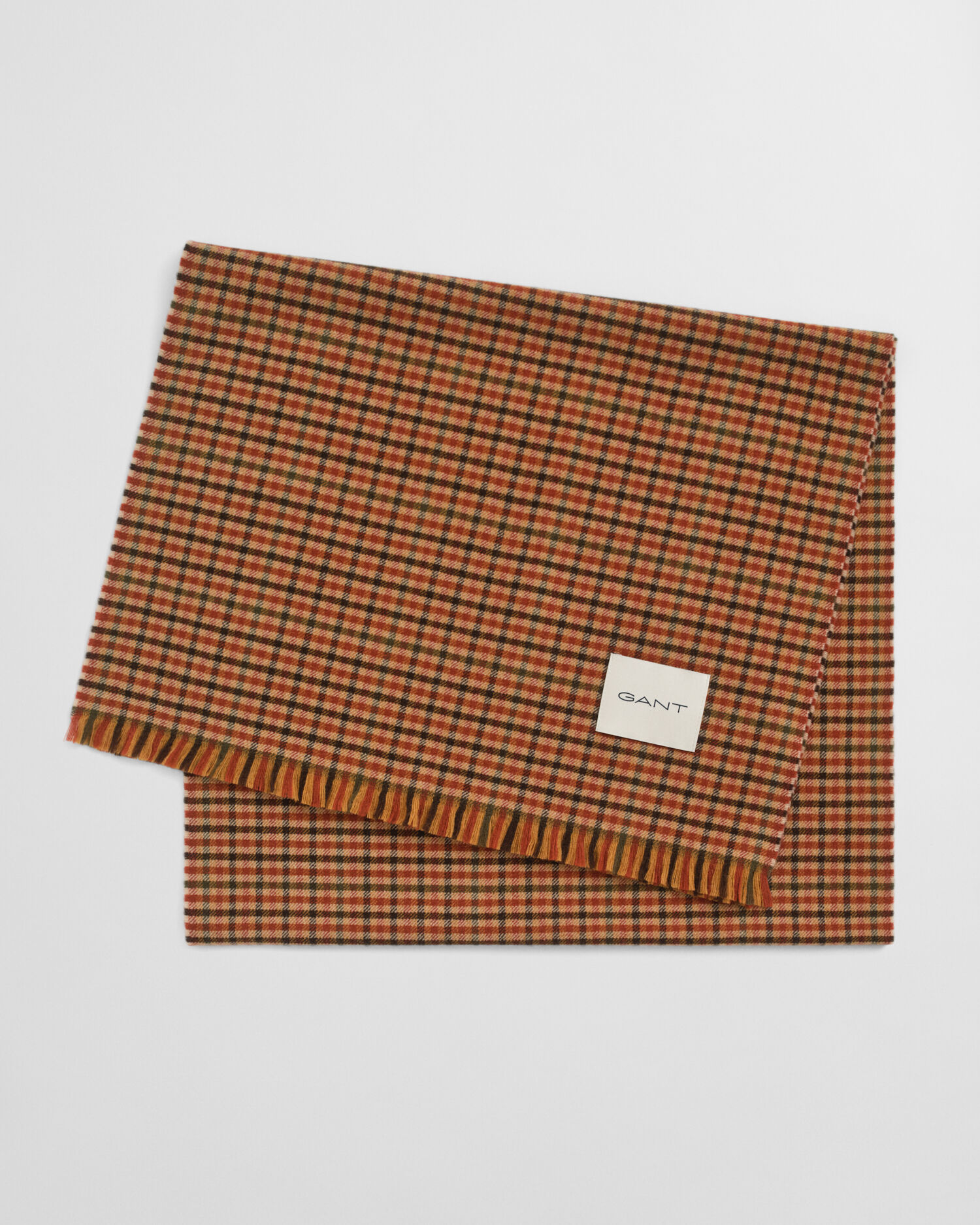 Bred ginghamrutig yllehalsduk