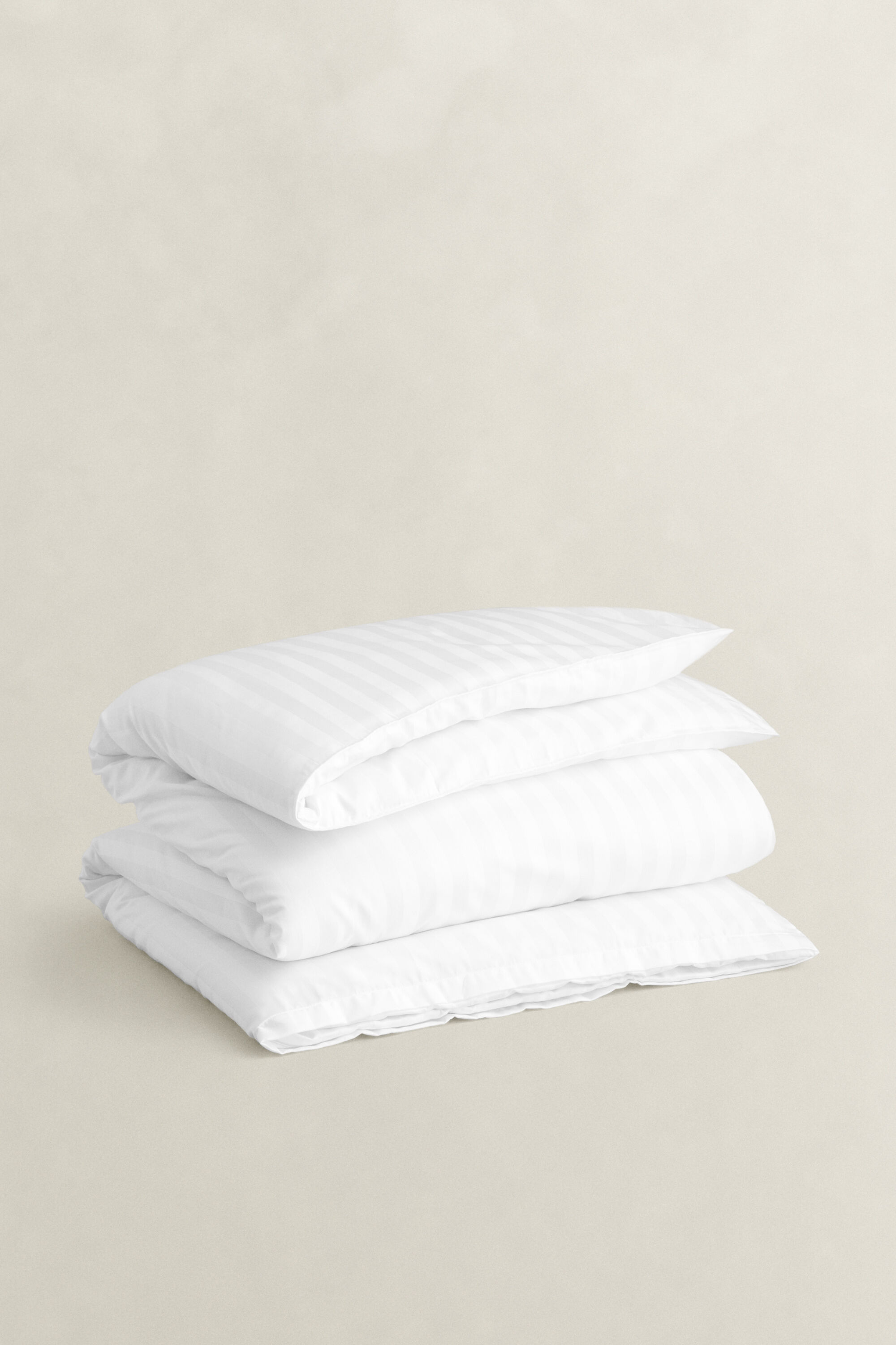 Sateen randigt påslakan, dubbel