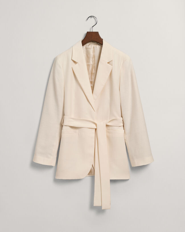 Regular fit Fluid kavaj med b&auml;lte