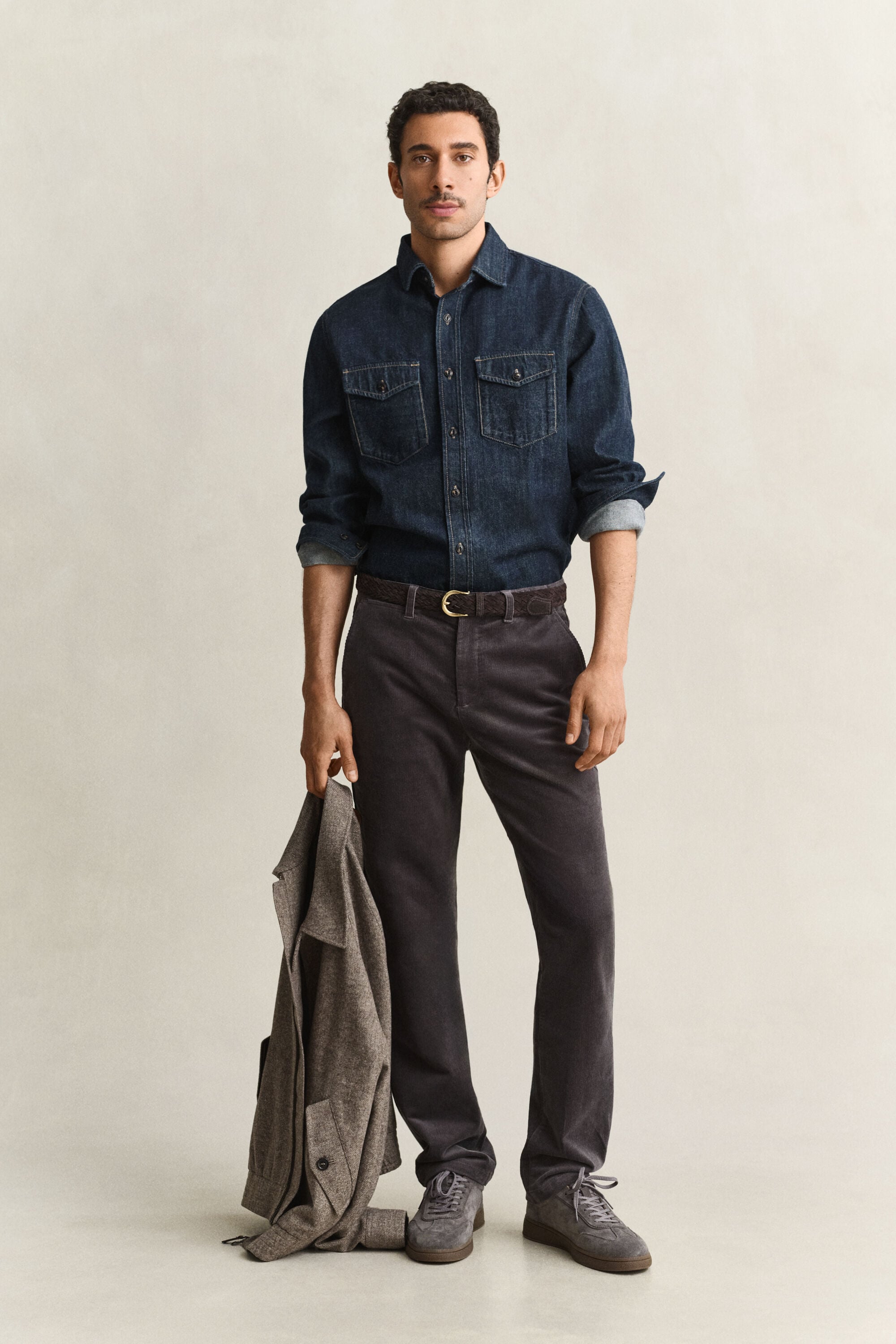 Denimskjorta med stadkant