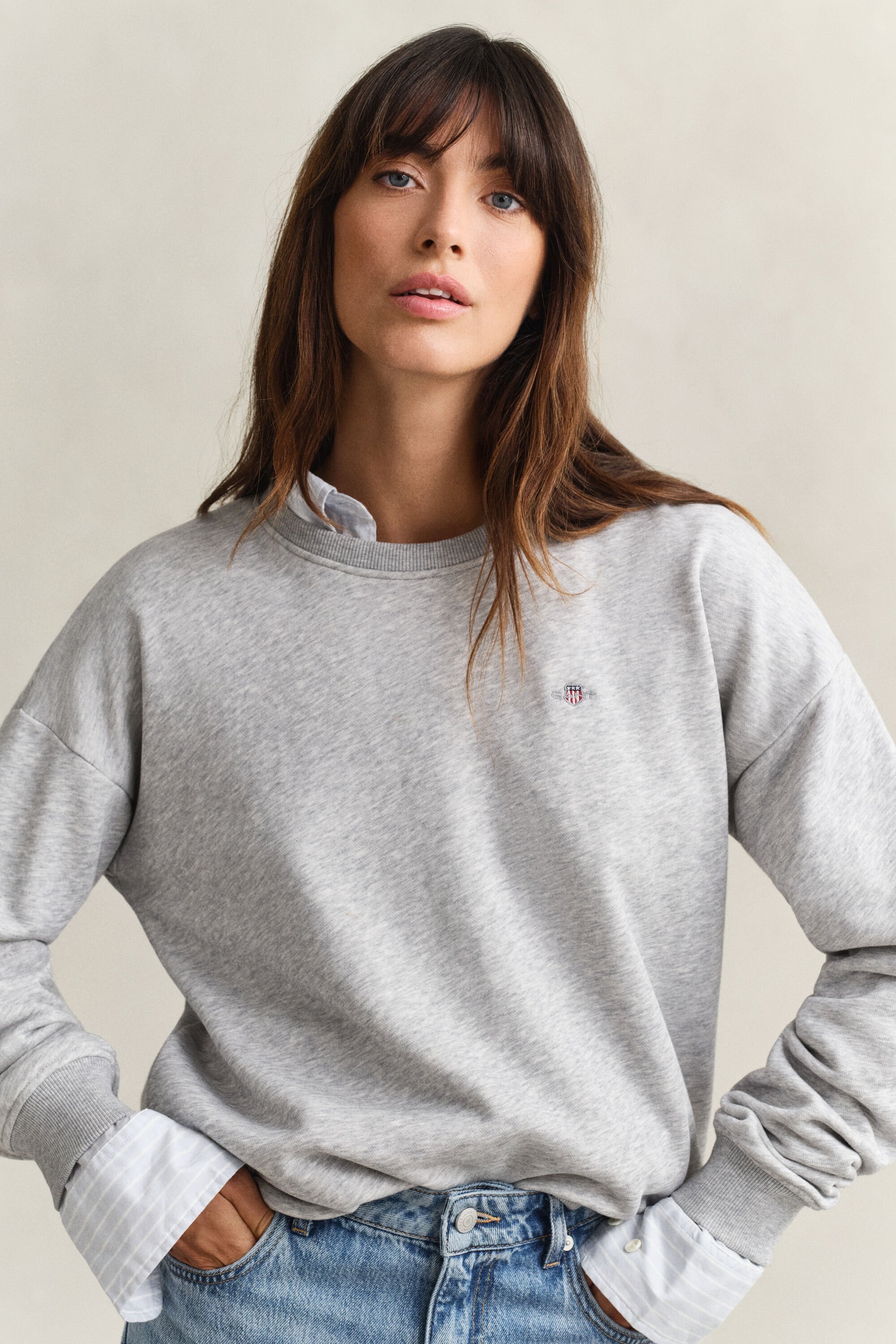 Shield sweatshirt med rund hals