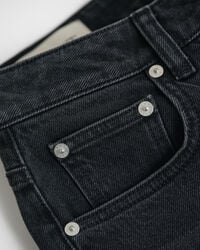 Cropped stretchjeans med raka ben