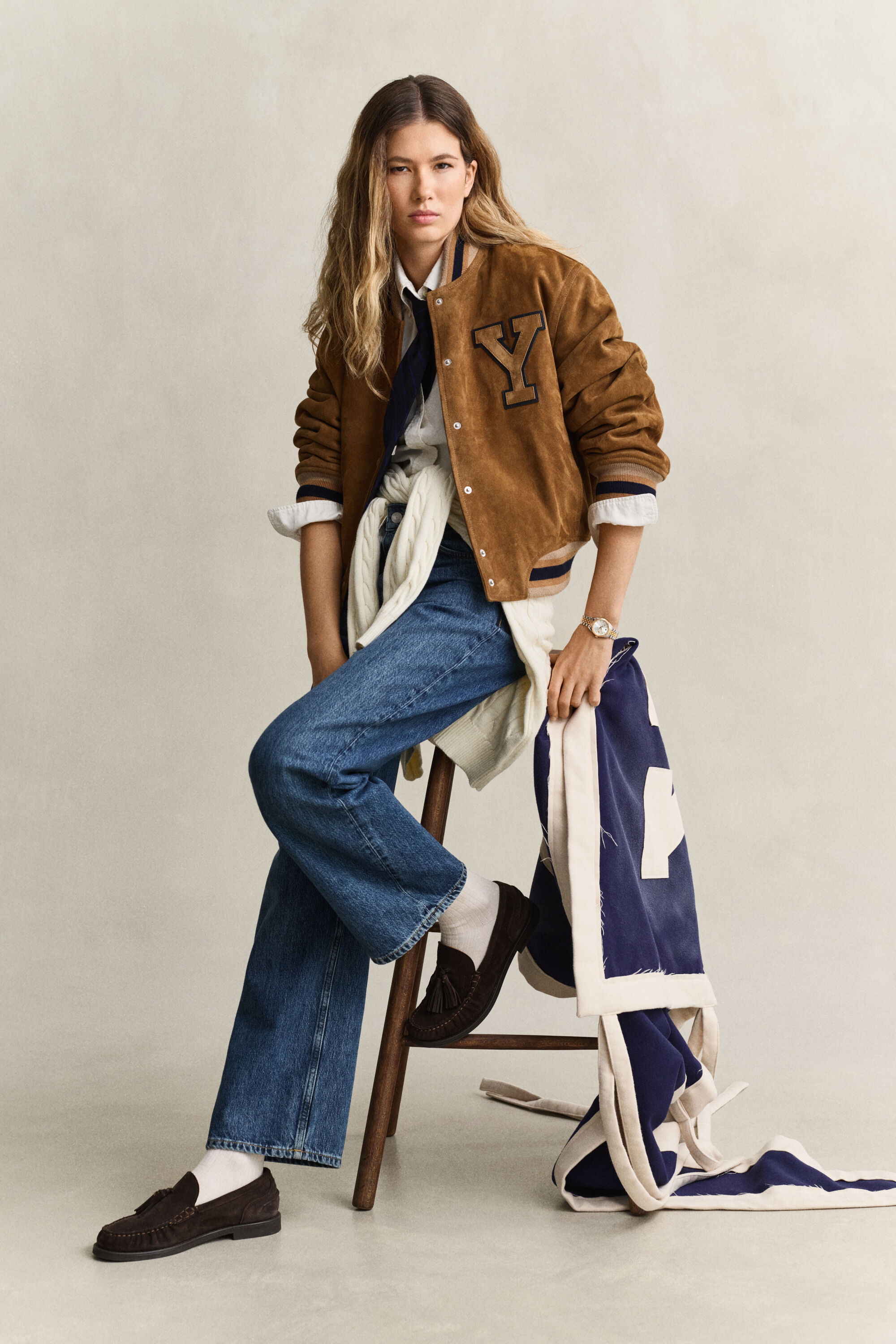 Gant x Yale Varsity jacka i mocka
