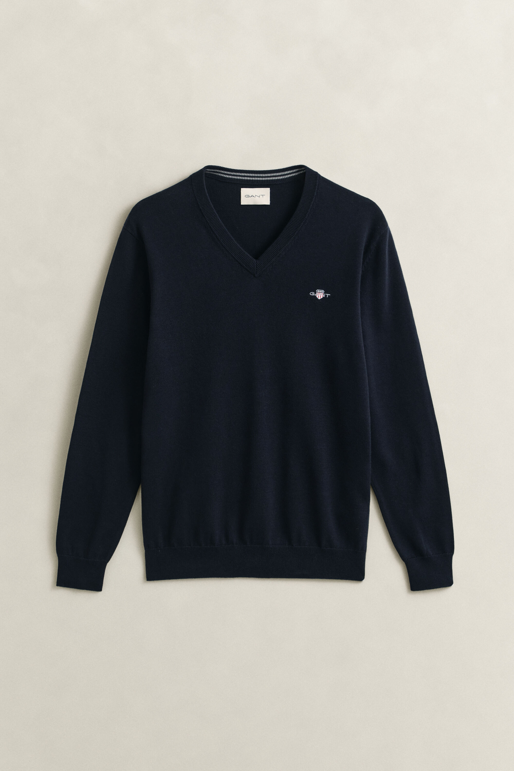 Klassisk V-ringad bomullströja