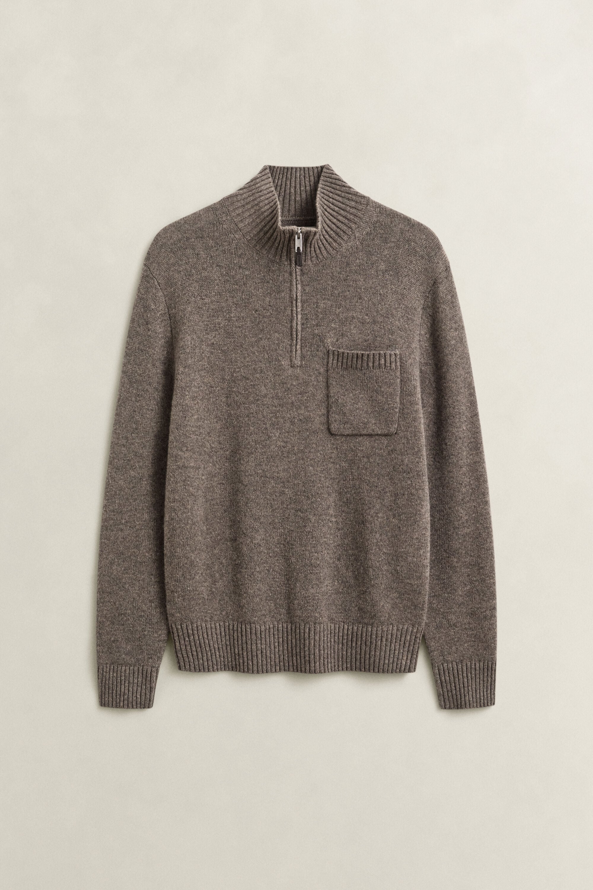 Kashmirtröja med half-zip