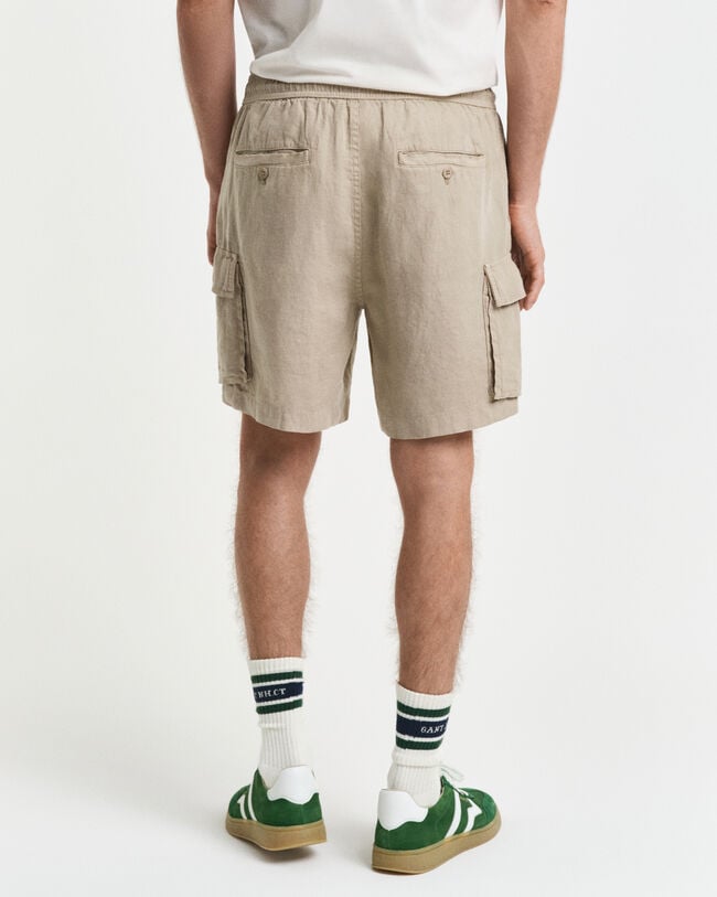 Regular fit cargoshorts i linne