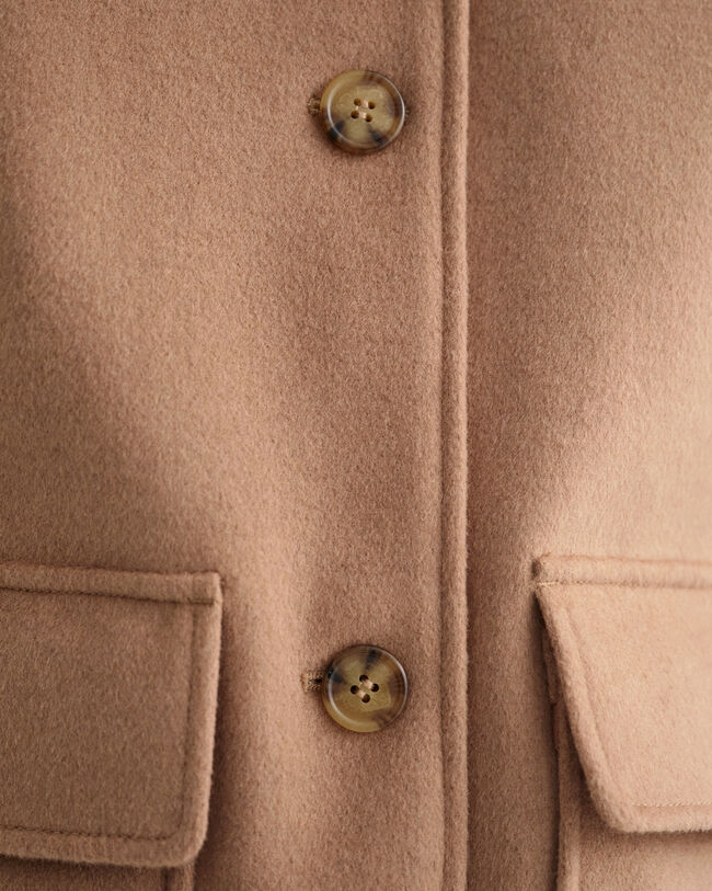 Cropped jacka i ullblandning