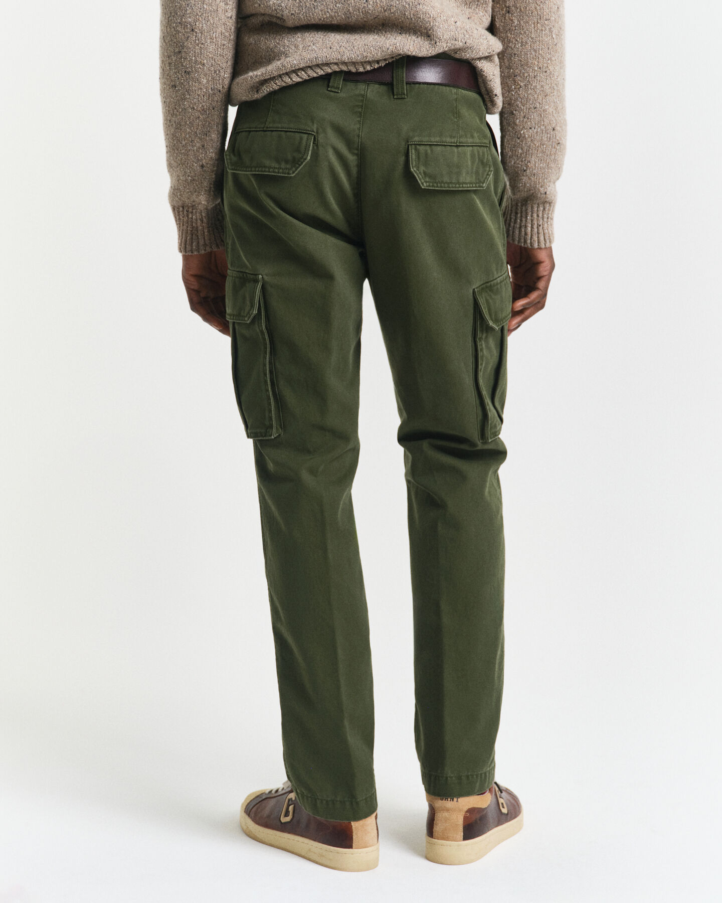 Regular fit cargobyxor i twill